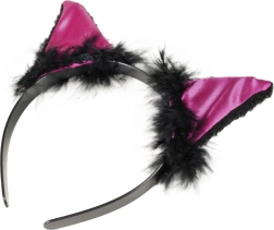 Fascia da Carnevale Gatto con Orecchie e Piume