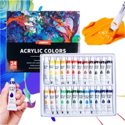 Set di colori acrilici artistici 24×12 ml in tubetti – riccamente pigmentati