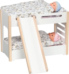 Letto a castello per bambole con scivolo