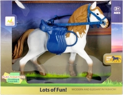 Cavallino con accessori – figurina in plastica con sella e finimenti