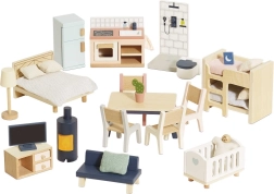 Grande set di mobili in legno per casa delle bambole Le Toy Van