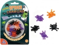 Ragnetti appiccicosi in silicone 3 cm – set da 12 pezzi