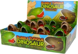 Dinosauro da schiacciare con lingua a bolle