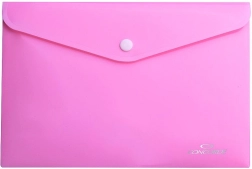 Cartelle portadocumenti con bottone A4 pastello rosa CONCORDE
