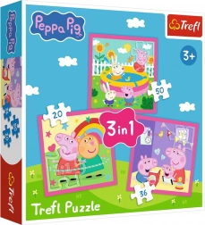 Puzzle 3 in 1 – Peppa e amici TREFL
