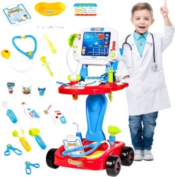 Carrello medico per bambini – set per il piccolo dottore – Rosso
