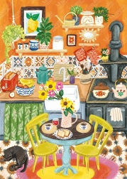 Puzzle cucina arancione 1000 pezzi