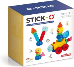 Giocattoli magnetici Stick-O Il mio primo set con ruote 9 pezzi