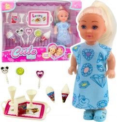 Set Mini bambola Accessori dolci Abito blu
