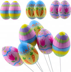 Decorazioni pasquali uova su filo 6 pz