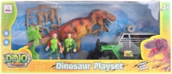 Set con dinosauro a batteria e fuoristrada