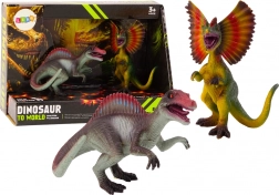 Set di figurine dinosauri spinosauro e dilofosauro 2 pz
