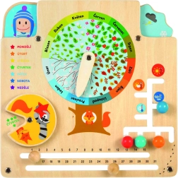 Lucy & Leo calendario della natura in legno – tavola didattica Montessori