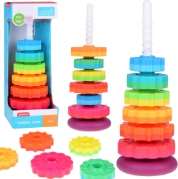 torre a spirale colorata per bambini – gioco impilabile sensomotorio