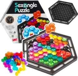 Gioco logico SEXANGLE PUZZLE – tetris esagonale con 16 pezzi e 112 sfide