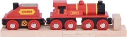 Bigjigs Rail locomotiva rossa con vagoncino
