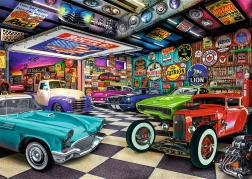 Trefl Puzzle Premium Plus Tea Time: garage del collezionista di auto 1000 pezzi