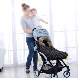 Sacco invernale per passeggino e slitta con pelliccia sintetica 100 cm