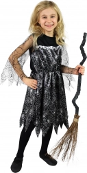 Costume da strega per bambini con motivo a ragnatela