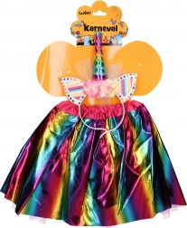 Set di carnevale unicorno – gonnellina colorata e cerchietto