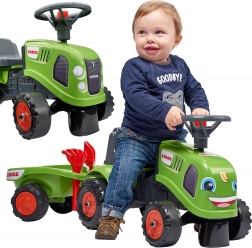 Trattorino spingi-andare BABY CLAAS con rimorchio e accessori