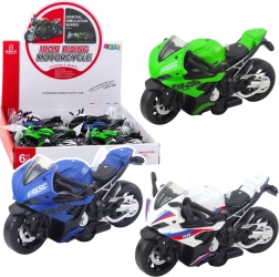 Moto sportiva da corsa con volano, luci e suoni