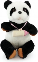 Panda di peluche interattiva con biberon