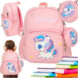 Zainetto scolastico per bambini Unicorno 30x14x23cm