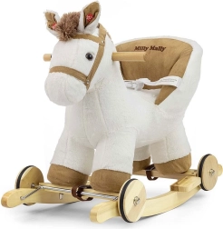 Cavallino di peluche a dondolo e a spinta con sedile di sicurezza MILLY MALLY Polly