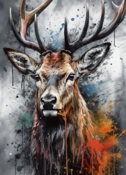 Pittura diamantata cervo 30 × 40 cm