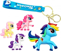 Portachiavi unicorno in silicone