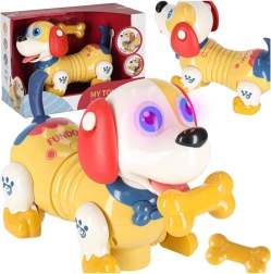 cagnolino interattivo con osso magnetico a tocco e luci