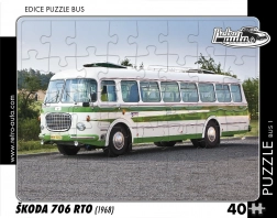 puzzle auto retrò autobus ŠKODA 706 RTO 40 pezzi