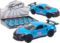 Macchinina sportiva in metallo 1:32 con inerzia – turchese