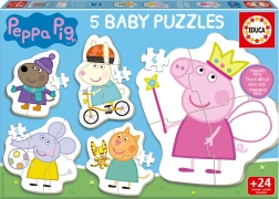 Baby puzzle Peppa Pig 5in1 (3–5 pezzi)