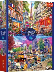 Puzzle 2×500 pezzi metropoli europee