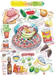 Magnolia puzzle chili cowboy texano 1000 pezzi