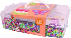 Playbox perline da stirare in valigetta di plastica Happy Mix con base e modelli 12.000 pezzi
