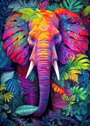 ENJOY Puzzle Elefante Mascherato 1000 pezzi