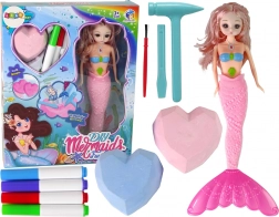 Kit fai-da-te sirena rosa – scavi e pittura