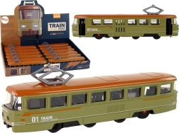 Treno verde in metallo a frizione