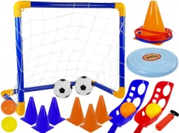 Set di giochi sportivi 5 in 1 – porta da calcio, FRISBEE e cestini da presa