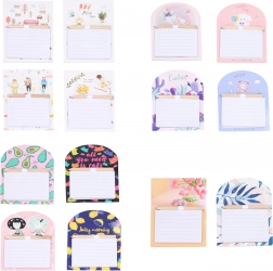 Blocco magnetico con matita, 40 pagine a righe – mix di design