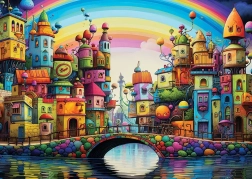 Puzzle Città Arcobaleno 1000 pezzi