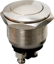 Pulsante metallico incassato SPST