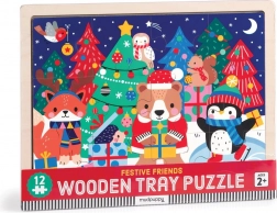 Puzzle in legno Mudpuppy Amici di Natale 12 pezzi