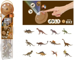 Plejo proiettore di dinosauri con set di figurine