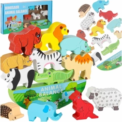 Gioco di equilibrio Montessori in legno con animaletti