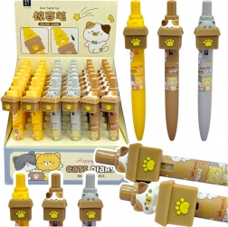 Penna gel con gatto e inchiostro blu 0,5 mm