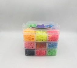 Set di elastici per creare braccialetti Loom Band, 3000 pz in box